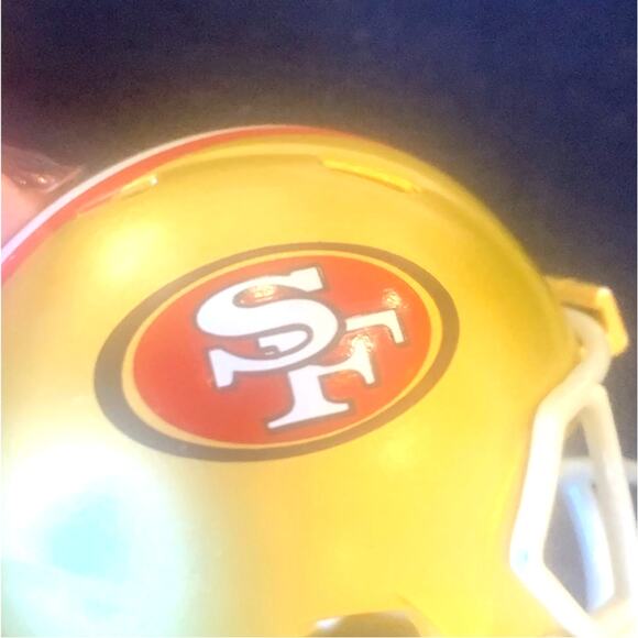 Vintage Jerzees Grandma Sweatshirt XL Navy  NFL Helmets 1999 Christmas - Picture 11 of 13